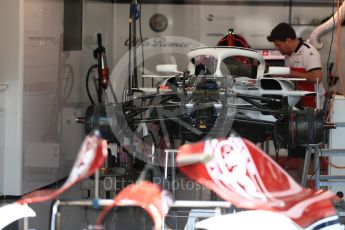 World © Octane Photographic Ltd. Formula 1 – German GP - Pitlane. Alfa Romeo Sauber F1 Team C37. Hockenheimring, Baden-Wurttemberg, Germany. Thursday 19th July 2018.