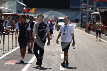 World © Octane Photographic Ltd. Formula 1 – German GP - Pitlane. Williams Martini Racing FW41 – Lance Stroll. Hockenheimring, Baden-Wurttemberg, Germany. Thursday 19th July 2018.