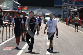 World © Octane Photographic Ltd. Formula 1 – German GP - Pitlane. Williams Martini Racing FW41 – Lance Stroll. Hockenheimring, Baden-Wurttemberg, Germany. Thursday 19th July 2018.