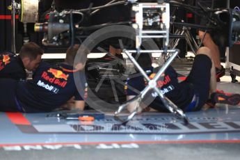 World © Octane Photographic Ltd. Formula 1 – German GP - Pitlane. Aston Martin Red Bull Racing TAG Heuer RB14. Hockenheimring, Baden-Wurttemberg, Germany. Thursday 19th July 2018.