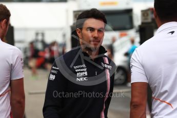 World © Octane Photographic Ltd. Formula 1 – German GP - Paddock. Sahara Force India VJM11 - Sergio Perez. Hockenheimring, Baden-Wurttemberg, Germany. Saturday 21st July 2018.