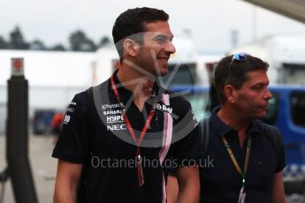 World © Octane Photographic Ltd. Formula 1 – German GP - Paddock. Sahara Force India VJM11 - Nicholas Latifi. Hockenheimring, Baden-Wurttemberg, Germany. Saturday 21st July 2018.