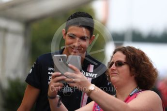 World © Octane Photographic Ltd. Formula 1 – German GP - Paddock. Sahara Force India VJM11 - Esteban Ocon. Hockenheimring, Baden-Wurttemberg, Germany. Saturday 21st July 2018.