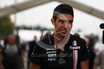 World © Octane Photographic Ltd. Formula 1 – German GP - Paddock. Sahara Force India VJM11 - Esteban Ocon. Hockenheimring, Baden-Wurttemberg, Germany. Saturday 21st July 2018.