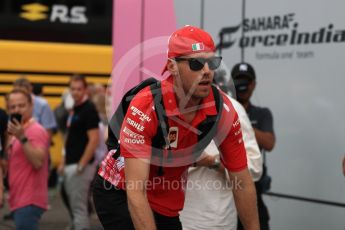 World © Octane Photographic Ltd. Formula 1 – German GP - Paddock. Scuderia Ferrari SF71-H – Sebastian Vettel. Hockenheimring, Baden-Wurttemberg, Germany. Saturday 21st July 2018.