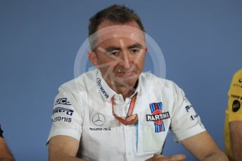 World © Octane Photographic Ltd. Formula 1 - British GP - Friday FIA Team Press Conference. Paddy Lowe - Chief Technical Officer at Williams Martini Racing. Hockenheimring, Baden-Wurttemberg, Germany. Thursday 19th July 2018.
