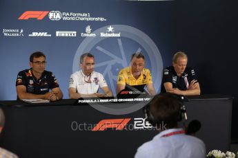 World © Octane Photographic Ltd. Formula 1 - British GP - Friday FIA Team 
Bob Bell – Chief Technical Officer at Renault Sport Formula 1 Team, Andy Green - Technical Director at Sahara Force India, Paddy Lowe - Chief Technical Officer at Williams Martini Racing and Pierre Wache – Technical Director at Red Bull Racing. Hockenheimring, Baden-Wurttemberg, Germany. Thursday 19th July 2018.
