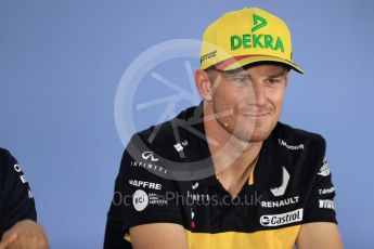 World © Octane Photographic Ltd. Formula 1 – German GP - FIA Drivers’ Press Conference. Renault Sport F1 Team RS18 – Nico Hulkenberg. Hockenheimring, Baden-Wurttemberg, Germany. Thursday 19th July 2018.