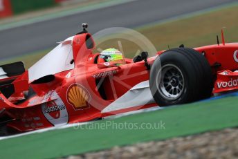 World © Octane Photographic Ltd. Formula 1 – German GP. Scuderia Ferrari F2004 of Michael Schumacher being driven by his son Mick Schumacher. Hockenheimring, Hockenheim, Germany. Sunday 28th July 2019.