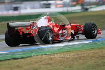World © Octane Photographic Ltd. Formula 1 – German GP. Scuderia Ferrari F2004 of Michael Schumacher being driven by his son Mick Schumacher. Hockenheimring, Hockenheim, Germany. Sunday 28th July 2019.