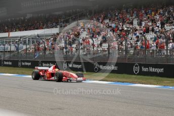 World © Octane Photographic Ltd. Formula 1 – German GP. Scuderia Ferrari F2004 of Michael Schumacher being driven by his son Mick Schumacher. Hockenheimring, Hockenheim, Germany. Saturday 27th July 2019.