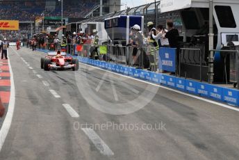 World © Octane Photographic Ltd. Formula 1 – German GP. Scuderia Ferrari F2004 of Michael Schumacher being driven by his son Mick Schumacher. Hockenheimring, Hockenheim, Germany. Saturday 27th July 2019.