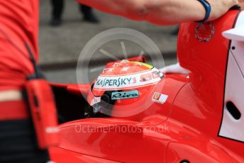 World © Octane Photographic Ltd. Formula 1 – German GP. Scuderia Ferrari F2004 of Michael Schumacher being driven by his son Mick Schumacher. Hockenheimring, Hockenheim, Germany. Saturday 27th July 2019.