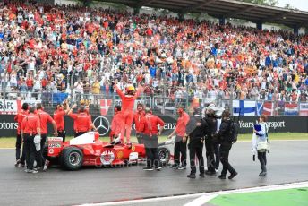 World © Octane Photographic Ltd. Formula 1 – German GP. Scuderia Ferrari F2004 of Michael Schumacher being driven by his son Mick Schumacher. Hockenheimring, Hockenheim, Germany. Sunday 28th July 2019.