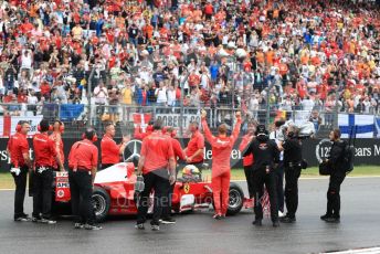 World © Octane Photographic Ltd. Formula 1 – German GP. Scuderia Ferrari F2004 of Michael Schumacher being driven by his son Mick Schumacher. Hockenheimring, Hockenheim, Germany. Sunday 28th July 2019.