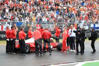World © Octane Photographic Ltd. Formula 1 – German GP. Scuderia Ferrari F2004 of Michael Schumacher being driven by his son Mick Schumacher. Hockenheimring, Hockenheim, Germany. Sunday 28th July 2019.