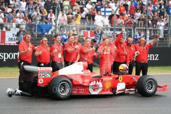 World © Octane Photographic Ltd. Formula 1 – German GP. Scuderia Ferrari F2004 of Michael Schumacher being driven by his son Mick Schumacher. Hockenheimring, Hockenheim, Germany. Sunday 28th July 2019.