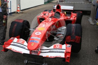 World © Octane Photographic Ltd. Formula 1 – German GP. Scuderia Ferrari F2004 of Michael Schumacher being driven by his son Mick Schumacher. Hockenheimring, Hockenheim, Germany. Saturday 27th July 2019.