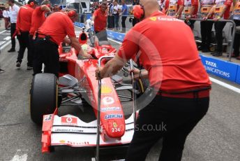 World © Octane Photographic Ltd. Formula 1 – German GP. Scuderia Ferrari F2004 of Michael Schumacher being driven by his son Mick Schumacher. Hockenheimring, Hockenheim, Germany. Saturday 27th July 2019.