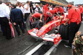 World © Octane Photographic Ltd. Formula 1 – German GP. Scuderia Ferrari F2004 of Michael Schumacher being driven by his son Mick Schumacher. Hockenheimring, Hockenheim, Germany. Sunday 28th July 2019.