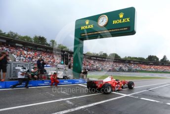 World © Octane Photographic Ltd. Formula 1 – German GP. Scuderia Ferrari F2004 of Michael Schumacher being driven by his son Mick Schumacher. Hockenheimring, Hockenheim, Germany. Sunday 28th July 2019.