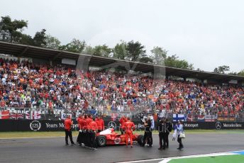 World © Octane Photographic Ltd. Formula 1 – German GP. Scuderia Ferrari F2004 of Michael Schumacher being driven by his son Mick Schumacher. Hockenheimring, Hockenheim, Germany. Sunday 28th July 2019.