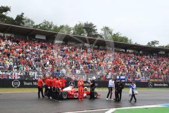 World © Octane Photographic Ltd. Formula 1 – German GP. Scuderia Ferrari F2004 of Michael Schumacher being driven by his son Mick Schumacher. Hockenheimring, Hockenheim, Germany. Sunday 28th July 2019.