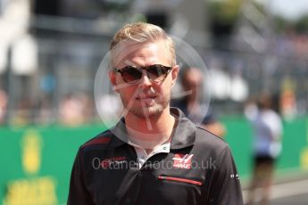 World © Octane Photographic Ltd. Formula 1 – Hungarian GP - Drivers’ Parade. Haas F1 Team VF-18 – Kevin Magnussen. Hungaroring, Budapest, Hungary. Sunday 29th July 2018.