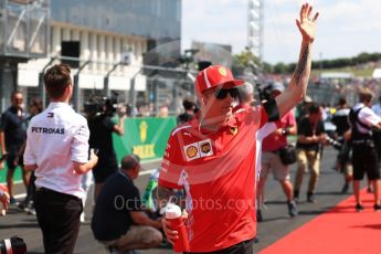 World © Octane Photographic Ltd. Formula 1 – Hungarian GP - Drivers’ Parade. Scuderia Ferrari SF71-H – Kimi Raikkonen. Hungaroring, Budapest, Hungary. Sunday 29th July 2018.
