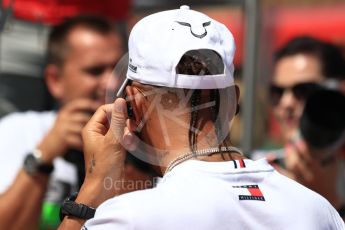 World © Octane Photographic Ltd. Formula 1 – Hungarian GP - Drivers’ Parade. Mercedes AMG Petronas Motorsport AMG F1 W09 EQ Power+ - Lewis Hamilton. Hungaroring, Budapest, Hungary. Sunday 29th July 2018.