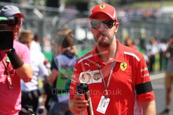 World © Octane Photographic Ltd. Formula 1 – Hungarian GP - Drivers’ Parade. Scuderia Ferrari SF71-H – Sebastian Vettel. Hungaroring, Budapest, Hungary. Sunday 29th July 2018.