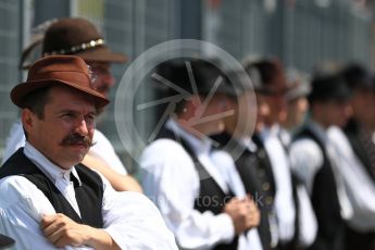 World © Octane Photographic Ltd. Formula 1 – Hungarian GP - Drivers’ Parade. Hungarian traditional dancers. Hungaroring, Budapest, Hungary. Sunday 29th July 2018.