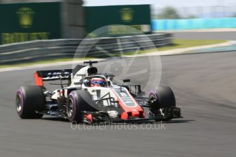 World © Octane Photographic Ltd. Formula 1 – Hungarian GP - Green flag lap. Haas F1 Team VF-18 – Romain Grosjean. Hungaroring, Budapest, Hungary. Sunday 29th July 2018.