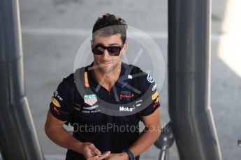 World © Octane Photographic Ltd. Formula 1 – Hungarian GP - Paddock. Aston Martin Red Bull Racing TAG Heuer – Daniel Ricciardo. Hungaroring, Budapest, Hungary. Friday 27th July 2018.