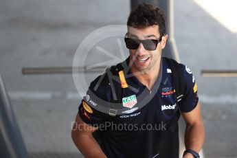 World © Octane Photographic Ltd. Formula 1 – Hungarian GP - Paddock. Aston Martin Red Bull Racing TAG Heuer – Daniel Ricciardo. Hungaroring, Budapest, Hungary. Friday 27th July 2018.