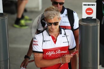 World © Octane Photographic Ltd. Formula 1 – Hungarian GP - Paddock. Alfa Romeo Sauber F1 Team – Marcus Ericsson. Hungaroring, Budapest, Hungary. Friday 27th July 2018.