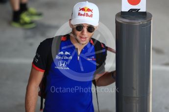 World © Octane Photographic Ltd. Formula 1 – Hungarian GP - Paddock. Scuderia Toro Rosso  – Pierre Gasly. Hungaroring, Budapest, Hungary. Friday 27th July 2018.