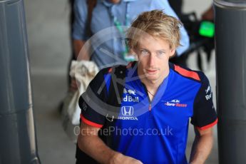 World © Octane Photographic Ltd. Formula 1 – Hungarian GP - Paddock. Scuderia Toro Rosso  – Brendon Hartley. Hungaroring, Budapest, Hungary. Friday 27th July 2018.