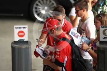World © Octane Photographic Ltd. Formula 1 – Hungarian GP - Paddock. Scuderia Ferrari – Kimi Raikkonen. Hungaroring, Budapest, Hungary. Friday 27th July 2018.