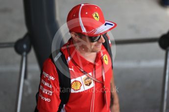 World © Octane Photographic Ltd. Formula 1 – Hungarian GP - Paddock. Scuderia Ferrari – Kimi Raikkonen. Hungaroring, Budapest, Hungary. Friday 27th July 2018.