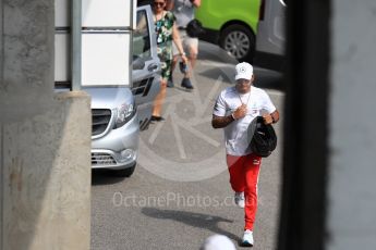 World © Octane Photographic Ltd. Formula 1 – Hungarian GP - Paddock. Mercedes AMG Petronas Motorsport - Lewis Hamilton. Hungaroring, Budapest, Hungary. Friday 27th July 2018.