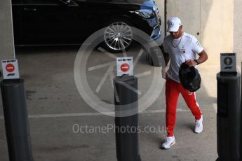 World © Octane Photographic Ltd. Formula 1 – Hungarian GP - Paddock. Mercedes AMG Petronas Motorsport - Lewis Hamilton. Hungaroring, Budapest, Hungary. Friday 27th July 2018.
