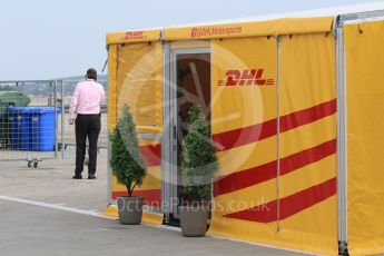 World © Octane Photographic Ltd. Formula 1 – Hungarian GP - Paddock. DHL @DHLMotorsports. Hungaroring, Budapest, Hungary. Saturday 28th July 2018.