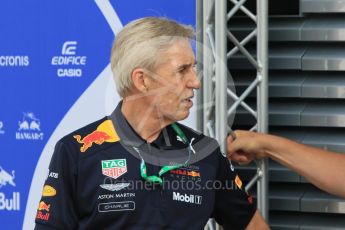 World © Octane Photographic Ltd. Formula 1 – Hungarian GP - Paddock. Aston Martin Red Bull Racing – Charlie. Hungaroring, Budapest, Hungary. Saturday 28th July 2018.