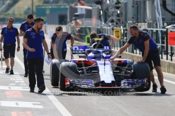 World © Octane Photographic Ltd. Formula 1 – Hungarian GP - Morning setup. Scuderia Toro Rosso STR13 – Pierre Gasly. Hungaroring, Budapest, Hungary. Saturday 28th July 2018.