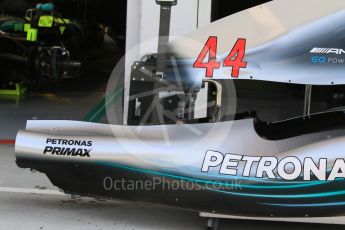 World © Octane Photographic Ltd. Formula 1 – Hungarian GP - Paddock. Mercedes AMG Petronas Motorsport AMG F1 W09 EQ Power+ - Lewis Hamilton. Hungaroring, Budapest, Hungary. Saturday 28th July 2018.