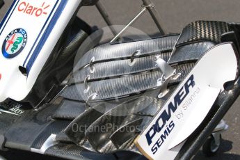 World © Octane Photographic Ltd. Formula 1 – Hungarian GP - Paddock. Alfa Romeo Sauber F1 Team C37. Hungaroring, Budapest, Hungary. Saturday 28th July 2018.