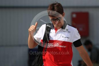 World © Octane Photographic Ltd. Formula 1 – Hungarian GP - Paddock. Alfa Romeo Sauber F1 Team C37 – Charles Leclerc. Hungaroring, Budapest, Hungary. Saturday 28th July 2018.