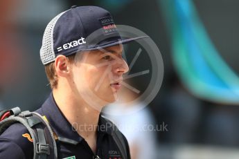 World © Octane Photographic Ltd. Formula 1 – Hungarian GP - Paddock. Aston Martin Red Bull Racing TAG Heuer RB14 – Max Verstappen. Hungaroring, Budapest, Hungary. Saturday 28th July 2018.