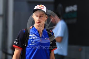 World © Octane Photographic Ltd. Formula 1 – Hungarian GP - Paddock. Scuderia Toro Rosso STR13 – Brendon Hartley. Hungaroring, Budapest, Hungary. Saturday 28th July 2018.